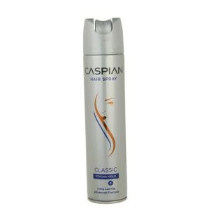 اسپری حالت دهنده مو کاسپین 250 میلی لیتری مدل کلاسیک با ویژگی نگهدارندگی بالا و پوشش قوی بدون ایجاد چسبندگی مو