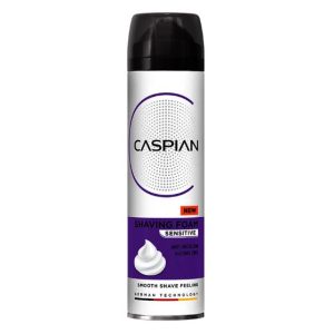 فوم اصلاح کاسپین مدل Sensitive Skin حجم 200 میلی لیتر