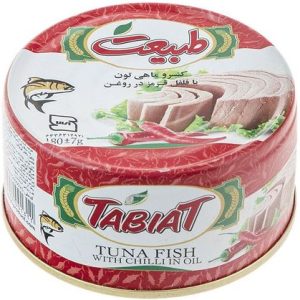 کنسرو ماهی تن با فلفل قرمز در روغن طبیعت – 180 گرم