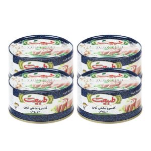 کنسرو ماهی تون در روغن گیاهی طبیعت – 180 گرم بسته 4 عددی