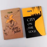 دفتر سیمی 100 برگ رحلی ایفل جلد سخت فانتزی طرح city on the edge