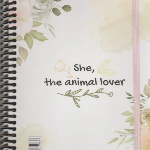 دفتر 100 برگ دات نوت مدل دخترانه she, the animal lover