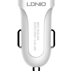 شارژر فندکی الدینیو مدل DL-C17 همراه با کابل microUSB