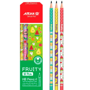 مداد مشکی آریا مدل Fruity کد 3048 بسته 12 عددی